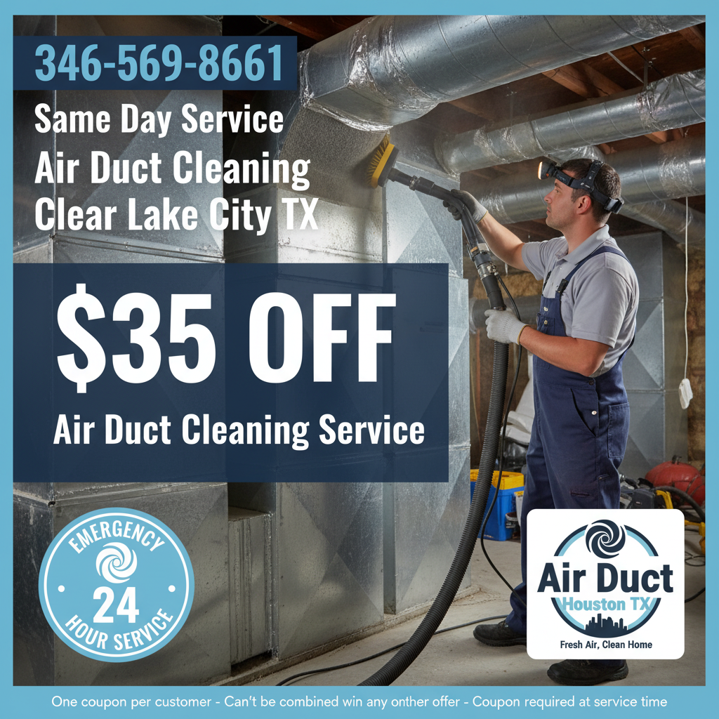   $35 off Off air duct cleaning coupon from Clear Lake City TX Air Ducts Cleaning   for professional home vent service